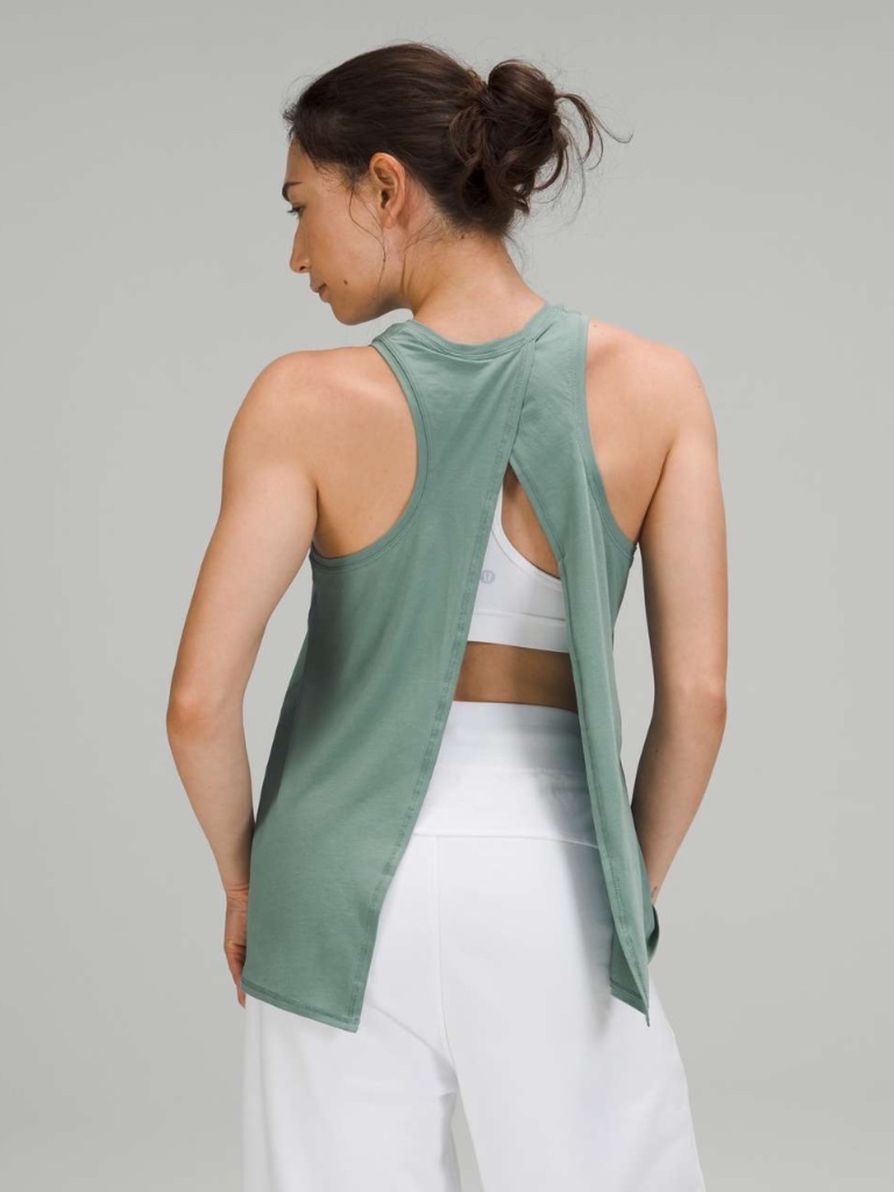 Like New [Lululemon] Open Back Sleeveless Teal Green <All Tied Up> Tank Top | 8 - Picture 7 of 16